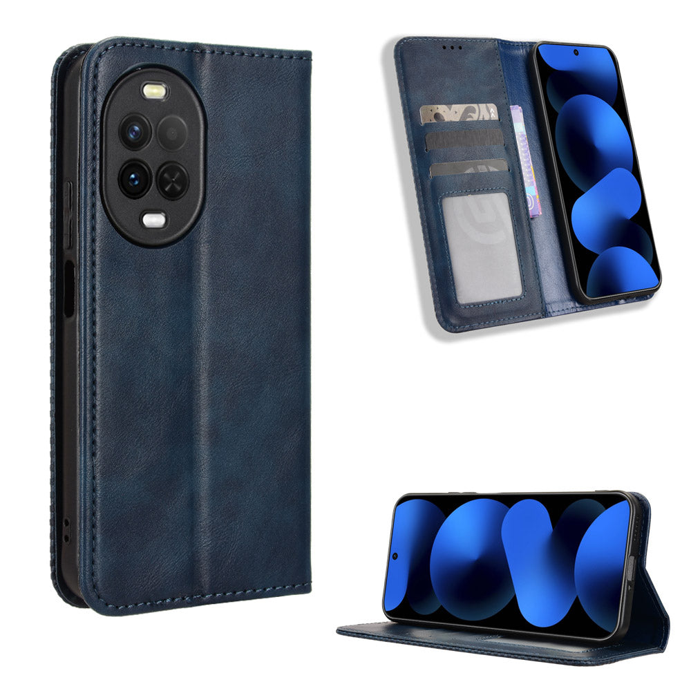For Huawei nova 16z 5G Leather Case Wallet Stand Retro Texture Phone Cover