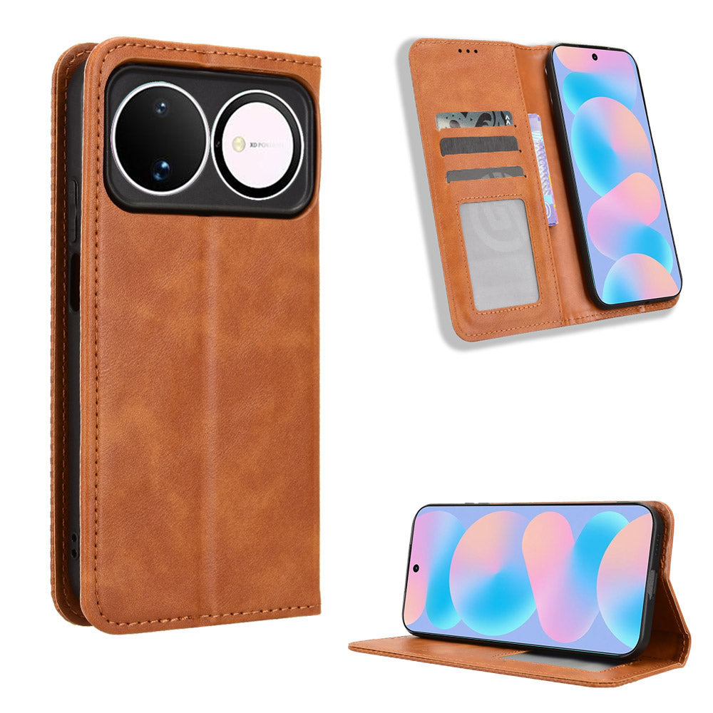 Huawei Nova 16s 5G / 16 5G Läderfodral Plånboksfodral Retro Textur mobilskal