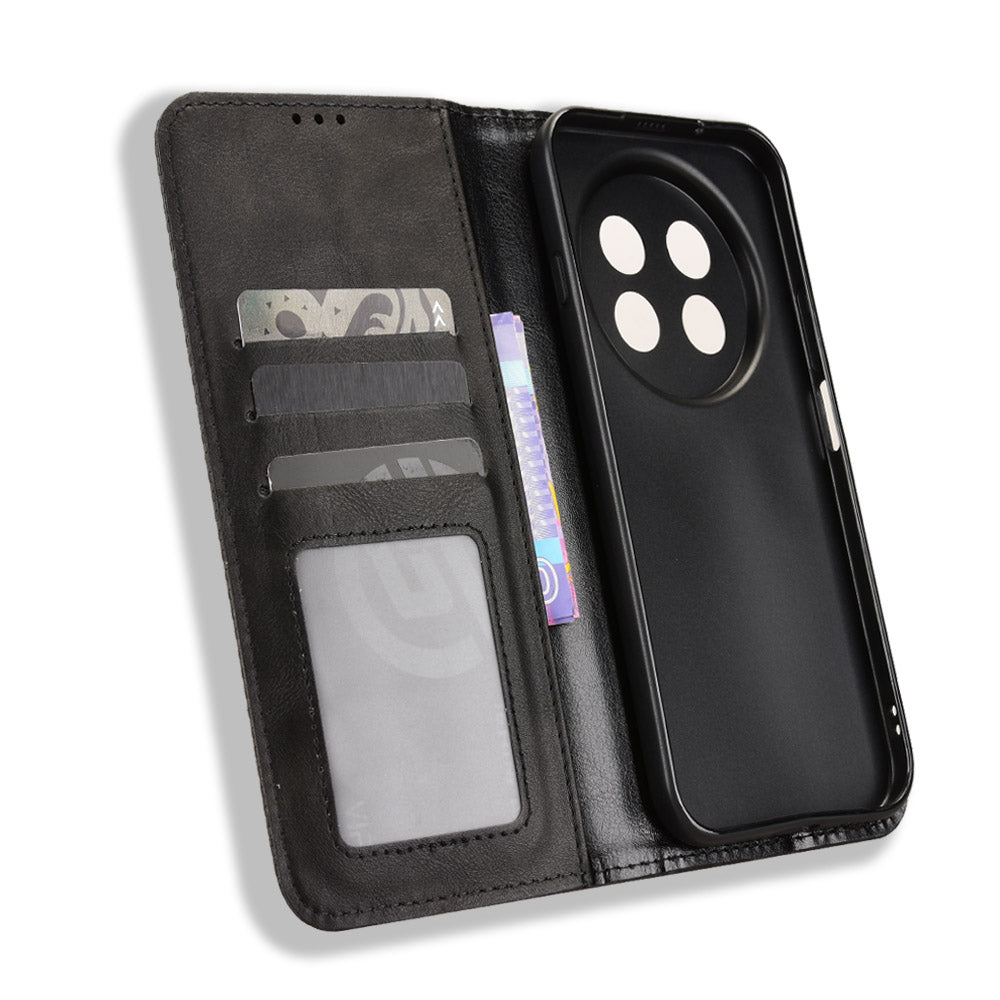 For Huawei Enjoy 90 Pro Max / Huawei nova 15 Max Leather Case Wallet Stand Retro Texture Phone Cover
