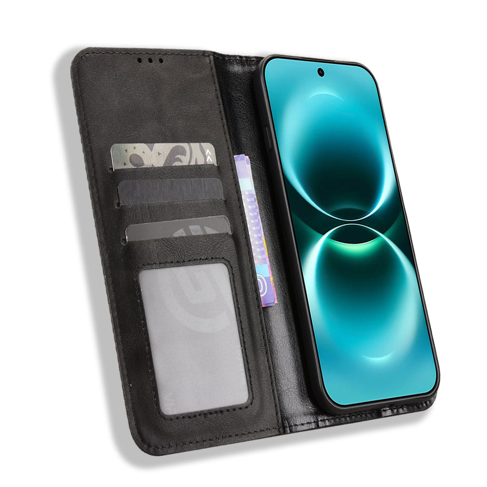 For Huawei Enjoy 90 Pro Max / Huawei nova 15 Max Leather Case Wallet Stand Retro Texture Phone Cover