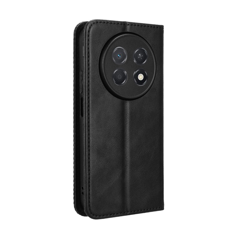 For Huawei Enjoy 90 Pro Max / Huawei nova 15 Max Leather Case Wallet Stand Retro Texture Phone Cover