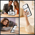 Til Xiaomi 17T Cover med skydelåge til kamera, støttefod, PC + TPU Beskyttende Telefoncover
