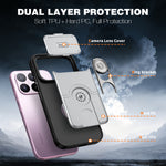For Xiaomi 17T Case with Slide Camera Cover Kickstand PC + TPU Protective Phone Shell