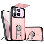 Til Xiaomi 17T Cover med skydelåge til kamera, støttefod, PC + TPU Beskyttende Telefoncover