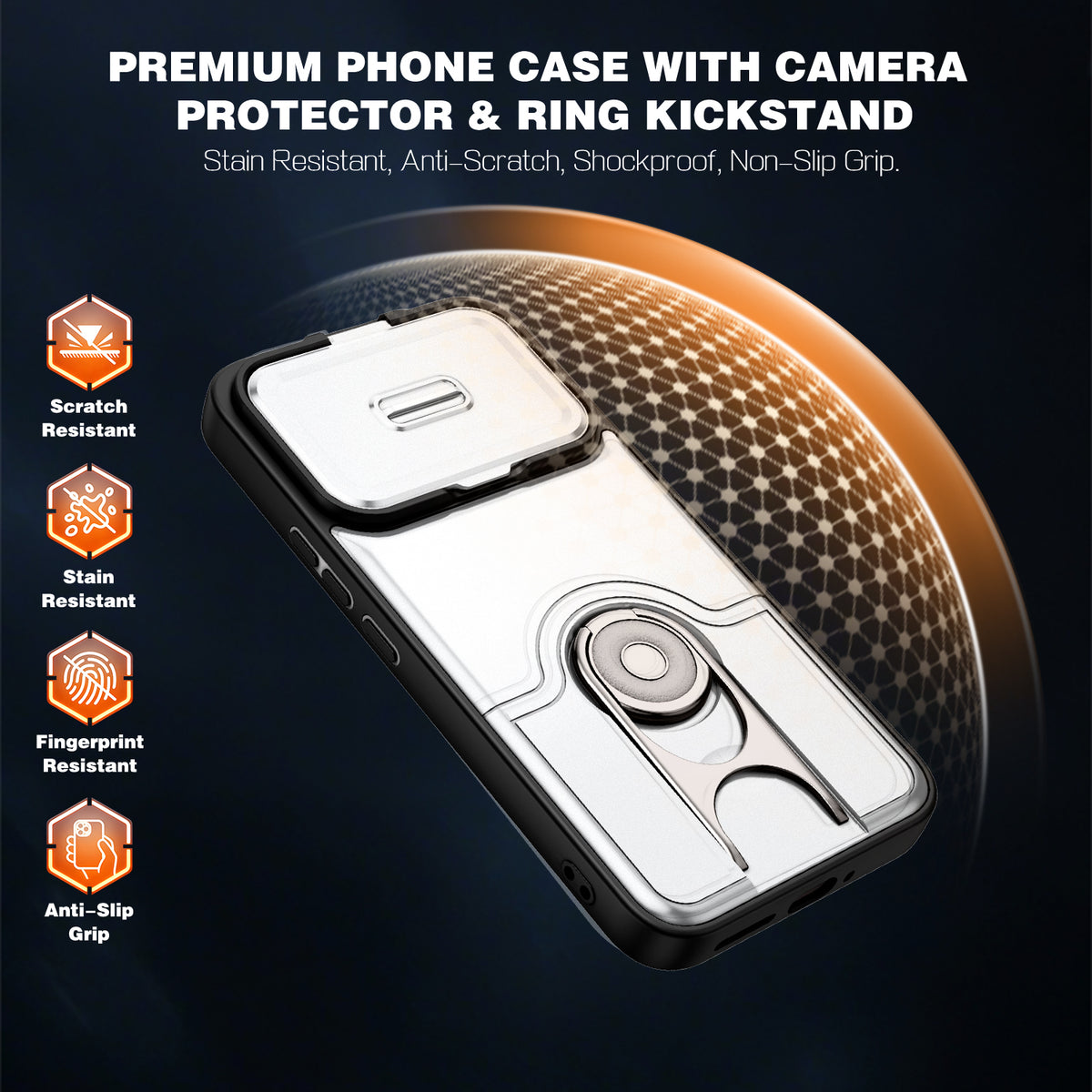 For Xiaomi 17T Pro Case with Slide Camera Cover Kickstand PC + TPU Protective Phone Shell