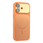 For iPhone 16 Magnetic Case AG Matte PC + TPU Shockproof Phone Cover with Lens Film