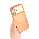 For iPhone 16 Magnetic Case AG Matte PC + TPU Shockproof Phone Cover with Lens Film