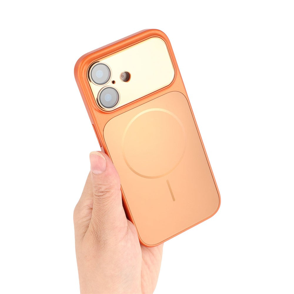 For iPhone 16 Magnetic Case AG Matte PC + TPU Shockproof Phone Cover with Lens Film