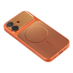 For iPhone 16 Magnetic Case AG Matte PC + TPU Shockproof Phone Cover with Lens Film