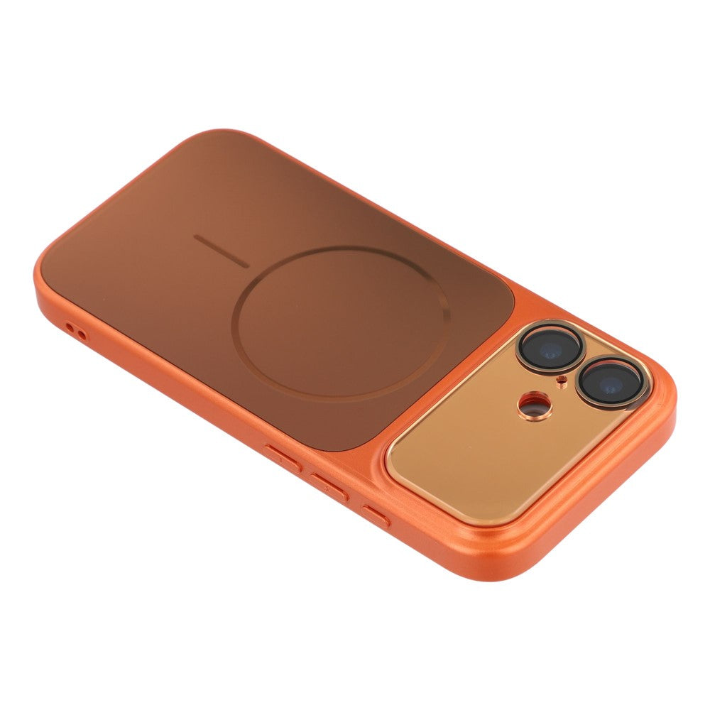 For iPhone 16 Magnetic Case AG Matte PC + TPU Shockproof Phone Cover with Lens Film