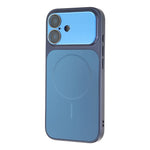 For iPhone 16 Magnetic Case AG Matte PC + TPU Shockproof Phone Cover with Lens Film