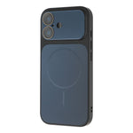 For iPhone 16 Magnetic Case AG Matte PC + TPU Shockproof Phone Cover with Lens Film