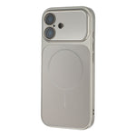 For iPhone 16 Magnetic Case AG Matte PC + TPU Shockproof Phone Cover with Lens Film