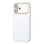 For iPhone 16 Magnetic Case AG Matte PC + TPU Shockproof Phone Cover with Lens Film