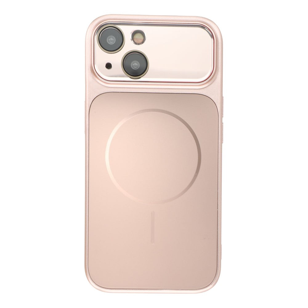 For iPhone 15 Magnetic Case AG Matte PC + TPU Shockproof Phone Cover with Lens Film