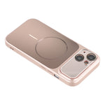 For iPhone 15 Magnetic Case AG Matte PC + TPU Shockproof Phone Cover with Lens Film