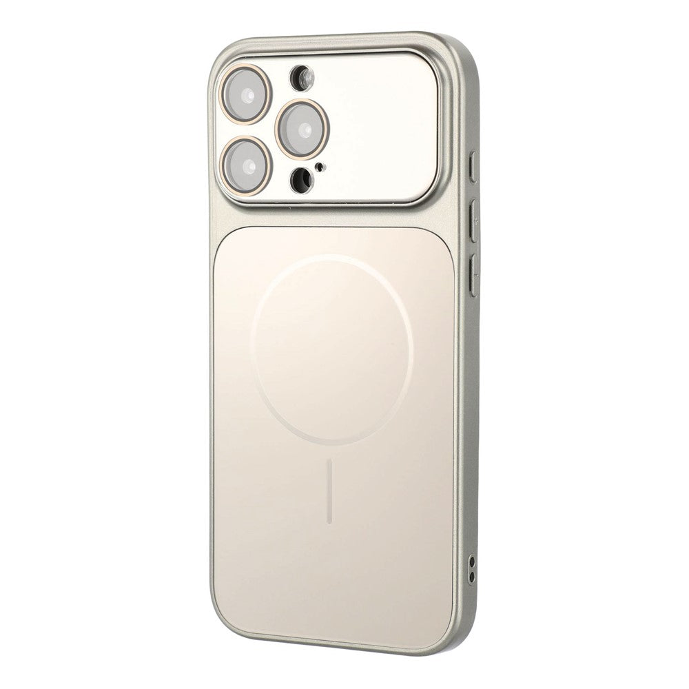 For iPhone 16 Pro Max Magnetic Case AG Matte PC + TPU Shockproof Phone Cover with Lens Film
