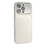 For iPhone 16 Pro Max Magnetic Case AG Matte PC + TPU Shockproof Phone Cover with Lens Film