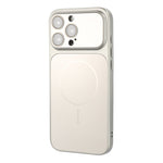 For iPhone 15 Pro Magnetic Case AG Matte PC + TPU Shockproof Phone Cover with Lens Film