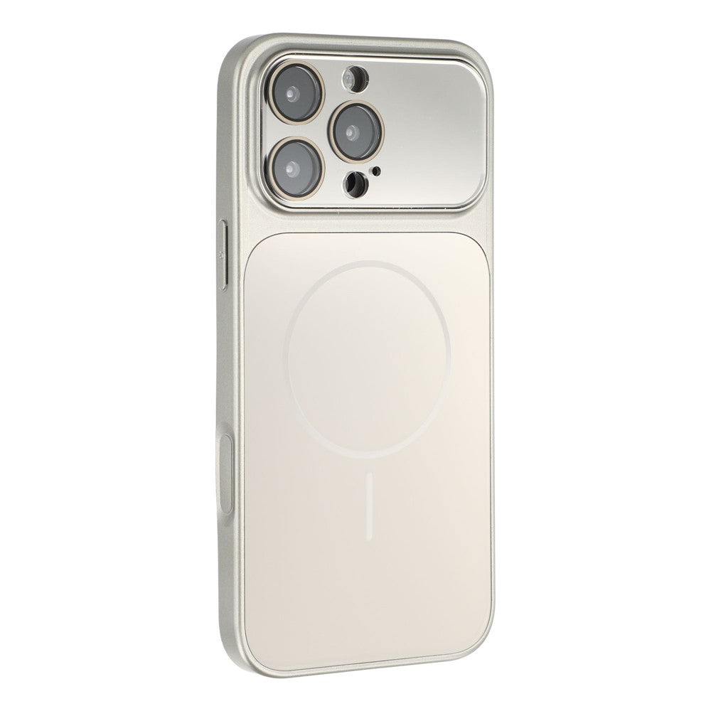 For iPhone 15 Pro Magnetic Case AG Matte PC + TPU Shockproof Phone Cover with Lens Film