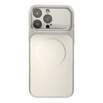 For iPhone 15 Pro Magnetic Case AG Matte PC + TPU Shockproof Phone Cover with Lens Film
