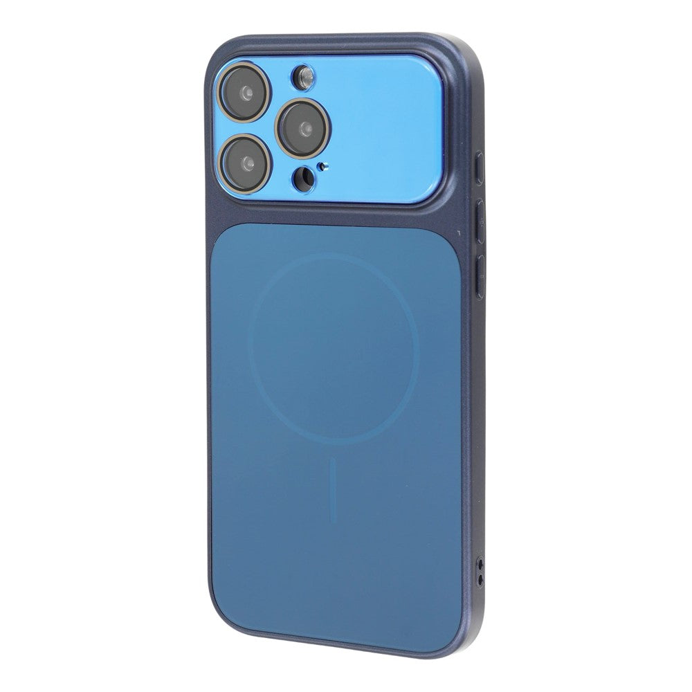 For iPhone 15 Pro Magnetic Case AG Matte PC + TPU Shockproof Phone Cover with Lens Film