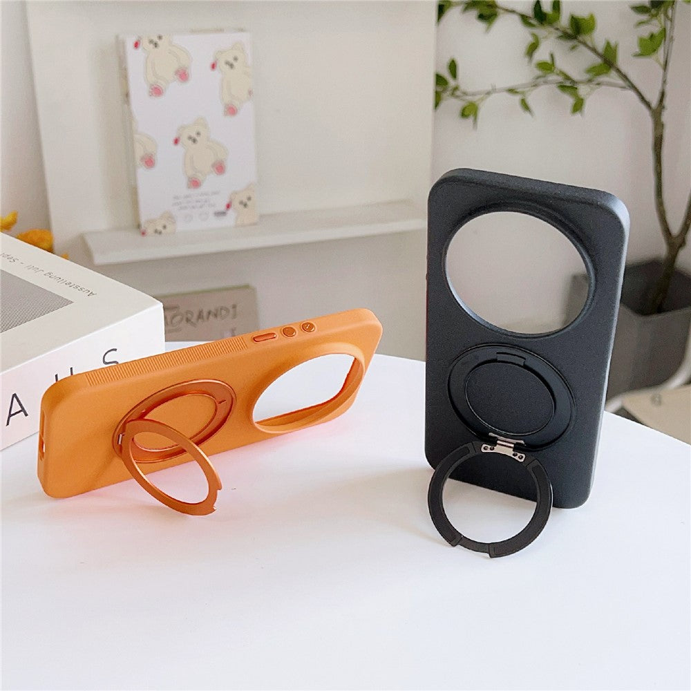 For Xiaomi 17 Ultra 5G Magnetic Case Rotating Kickstand Matte Texture Anti-Fingerprint PC + TPU Shockproof Phone Cover