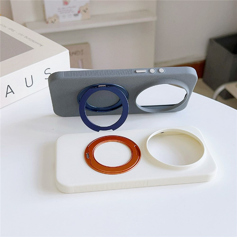 For Xiaomi 17 Ultra 5G Magnetic Case Rotating Kickstand Matte Texture Anti-Fingerprint PC + TPU Shockproof Phone Cover