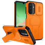 For Samsung Galaxy A27 5G Magnetic Case Kickstand Camera Slider PC + TPU Phone Cover