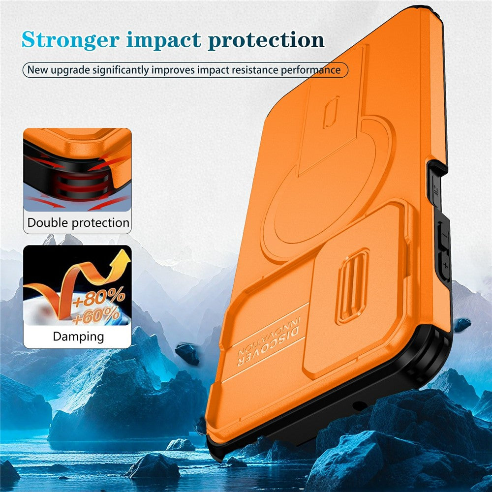 For Samsung Galaxy A27 5G Magnetic Case Kickstand Camera Slider PC + TPU Phone Cover