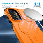 For Samsung Galaxy A27 5G Magnetic Case Kickstand Camera Slider PC + TPU Phone Cover