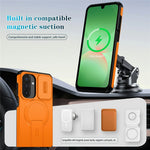 For Samsung Galaxy A27 5G Magnetic Case Kickstand Camera Slider PC + TPU Phone Cover