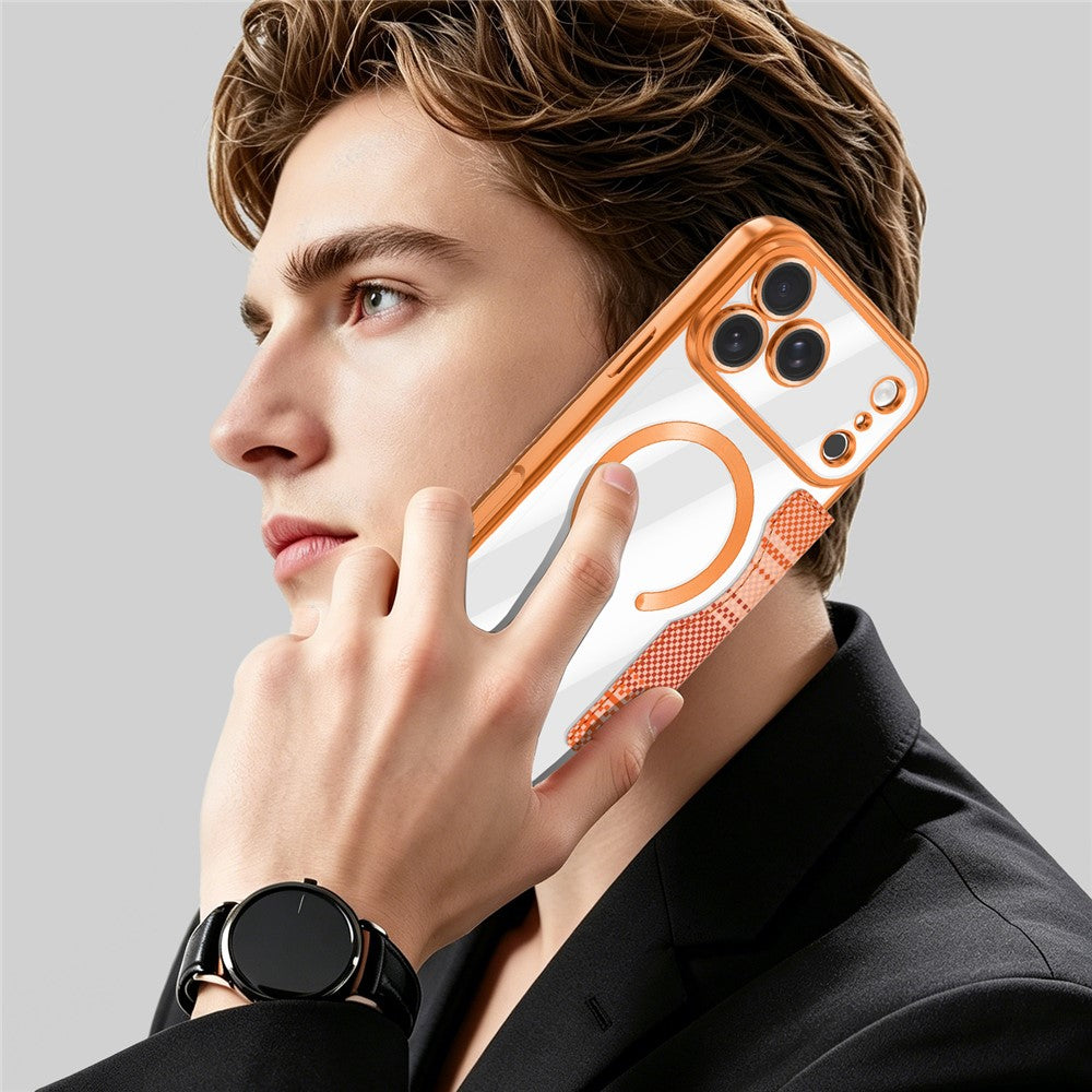 For iPhone 17 Pro Magnetic Case RFID Blocking Card Slots Leather Cover