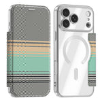 For iPhone 17 Pro Magnetic Case RFID Blocking Card Slots Leather Cover