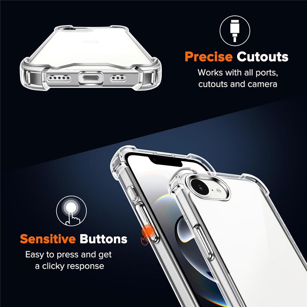 For iPhone 17e / 16e Case Military Grade Drop Protection Acrylic + TPU Phone Cover