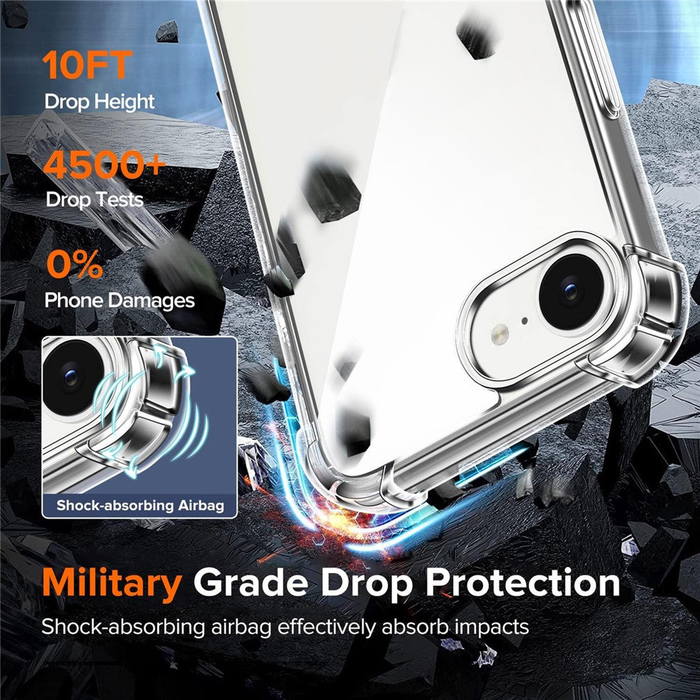 For iPhone 17e / 16e Case Military Grade Drop Protection Acrylic + TPU Phone Cover