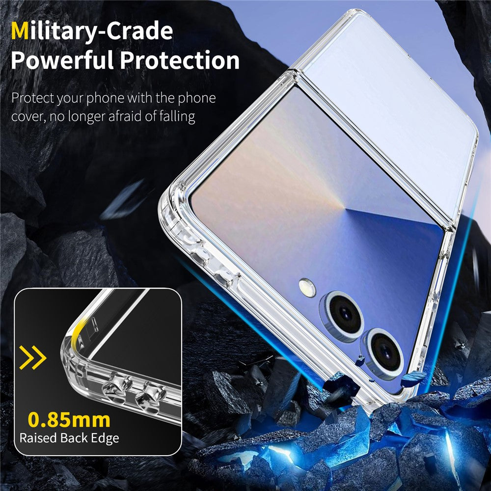 For Samsung Galaxy Z Flip8 Clear Phone Case TPU+Acrylic Shockproof Phone Back Cover