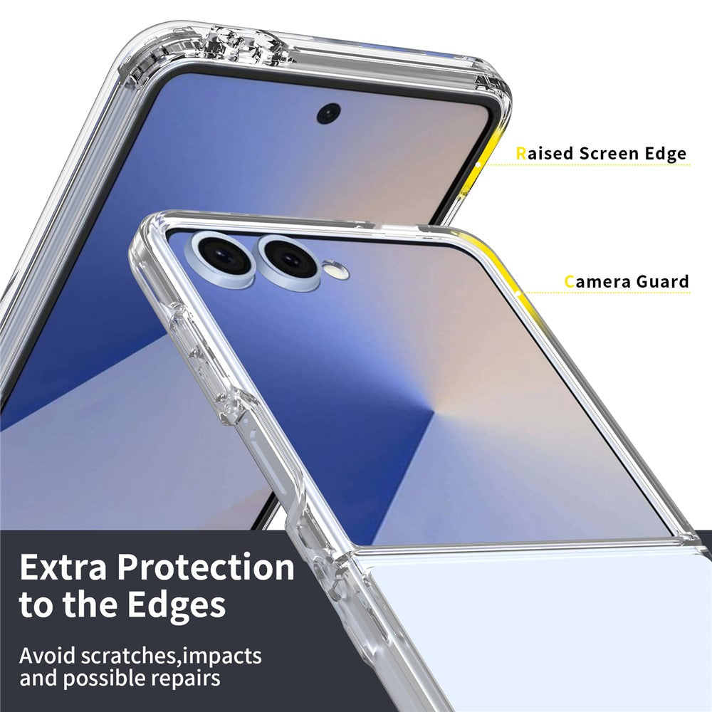 For Samsung Galaxy Z Flip8 Clear Phone Case TPU+Acrylic Shockproof Phone Back Cover