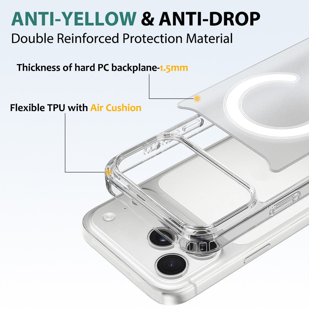For iPhone 18 Pro Max / 17 Pro Max Magnetic Case TPU + Acrylic Phone Cover with Camera Control Button