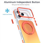 For iPhone 18 Pro Max / 17 Pro Max Magnetic Case Chameleon Gradient TPU + Acrylic Phone Cover with 360 Degree Rotating Kickstand