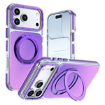 For iPhone 18 Pro Max / 17 Pro Max Magnetic Case Chameleon Gradient TPU + Acrylic Phone Cover with 360 Degree Rotating Kickstand