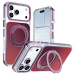 For iPhone 18 Pro Max / 17 Pro Max Magnetic Case Chameleon Gradient TPU + Acrylic Phone Cover with 360 Degree Rotating Kickstand