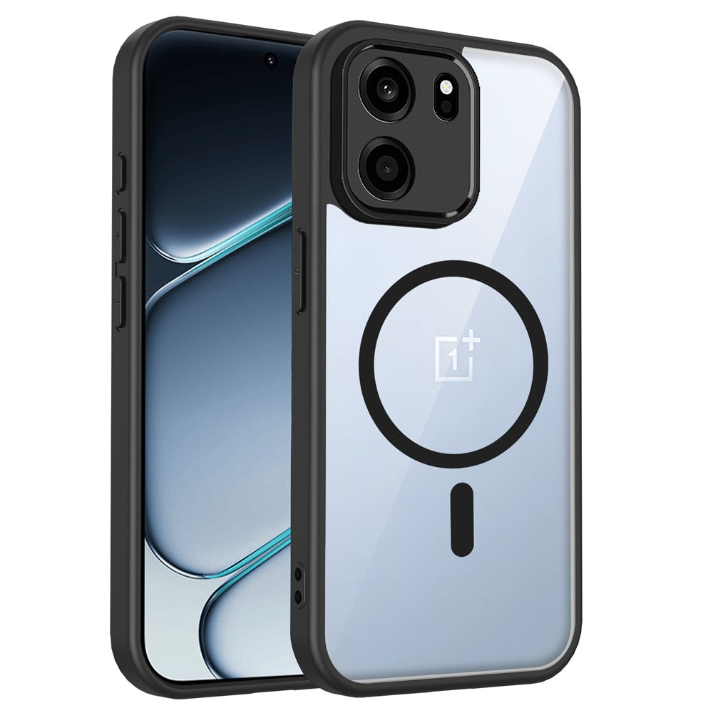 Magnetisk gennemsigtigt mobilcover i PC + TPU til OnePlus Nord CE6 5G / Turbo 6V 5G, stødsikkert og hudvenligt