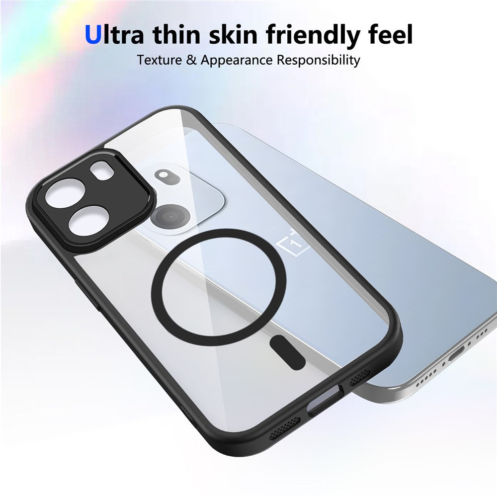 OnePlus Nord CE6 5G / Turbo 6V 5G Magnetiskt Skal Transparent PC + TPU Stötsäkert Hudvänligt mobilskal