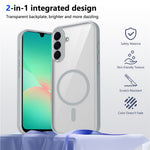 For Samsung Galaxy A27 5G Magnetic Case Transparent PC + TPU Shockproof Skin-friendly Phone Cover