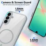For Samsung Galaxy A27 5G Magnetic Case Transparent PC + TPU Shockproof Skin-friendly Phone Cover