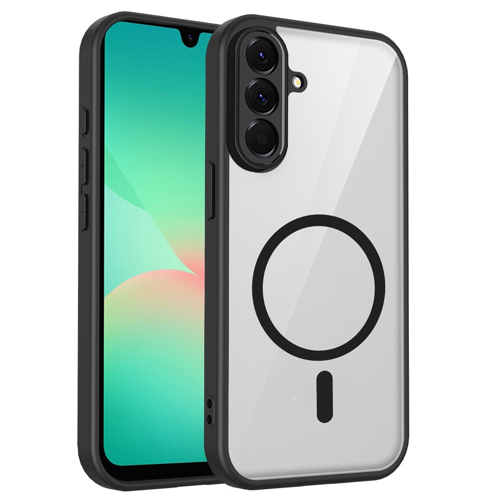 For Samsung Galaxy A27 5G Magnetic Case Transparent PC + TPU Shockproof Skin-friendly Phone Cover