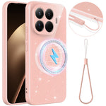 For Xiaomi 17T Pro Magnetic Case Glitter TPU Shockproof Phone Cover with Lanyard