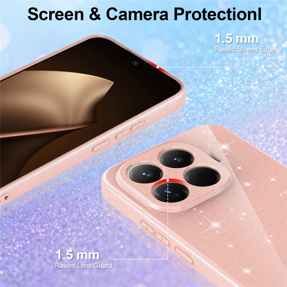 For Xiaomi 17T Pro Magnetic Case Glitter TPU Shockproof Phone Cover with Lanyard