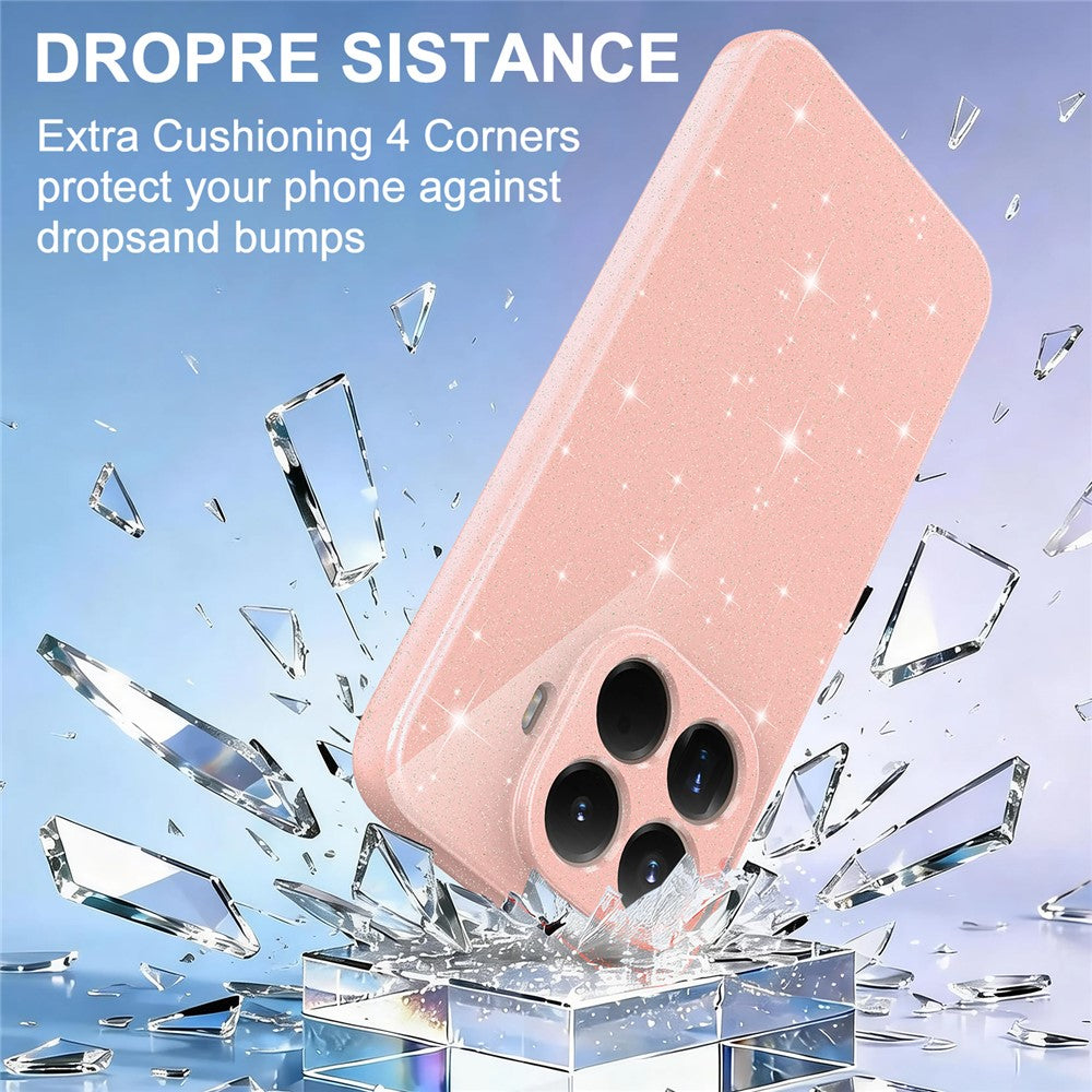 For Xiaomi 17T Pro Magnetic Case Glitter TPU Shockproof Phone Cover with Lanyard